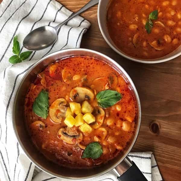 خرید و قیمت کنسرو لوبیا چیتی با قارچ + فروش صادراتی