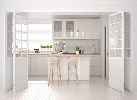 قیمت خرید کابینت آشپزخانه چوبی سفید + فروش ویژه